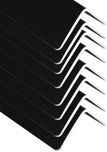 Kantenschutz Eckenschutz L-Guss- Aluminium Eckschutzleisten/ 90°-Winkel Für Wanddekor, Selbstklebend Schwarz Wandeckenschutz/Kantenschutzstreifen, 2 4 8 12 16 20 Stück Eckschutz (Color : 8pcs, Size