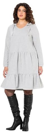 Ulla Popken Sweatkleid mit Kapuze