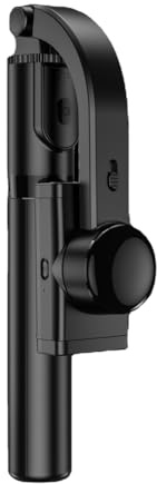 Plookyoe Stabilizzatore Cardanico Anti-Vibrazione per Telefono Cellulare Bluetooth Selfie Stick Stabilizzatore Portatile nel Lega di Alluminio Monopiede Pieghevole