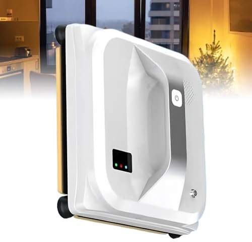 Aspirador de Ventanas Inteligente, Robot de Limpieza Limpiador de Ventanas con Succión Fuerte de 3000Pa, Aspirador de Ventanas Inalámbrico, Ruta de Planificación Inteligente, para Ventanas, Vidrio