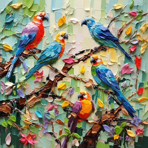 Bullglesup Puzzle für Erwachsene 1024 Teile, 3D Bird, Passen Perfekt Ineinander Buchstaben Auf der Rückseite Kein Staub, Spielzeug für Männer Frauen Ältere (50 x 50 cm), 1:1 Poster