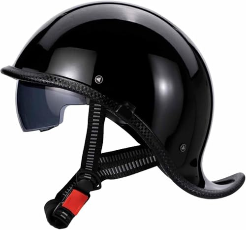 GKCEGHKS Casco A Scodella Scooter Motorino ECE Omologato Aperto Caschi da Moto Mezzo Elmetto Moto retrò Mezzo Casco da Motociclista Vintage Caschi Cromwell Caschi Portatile Mezzi Caschi Jet