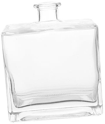 Vase Plat en Verre Carré 350ml, Flacon D’aromathérapie Japonerie