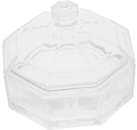 Cabilock Bocal à Bonbons en Verre avec Couvercle, Boîte Multifonctionnelle de Rangement Facile à Transporter, pour Gâteaux et Fruits Table ou Bureau
