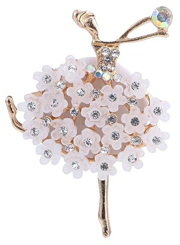 Garneck Clip Profumatore Auto a Forma di Ballerina Bianca in Lega Design Clip-on per Rimuovere Odori Diffusore Aromi per Auto Decorazione Elegante per Ufficio