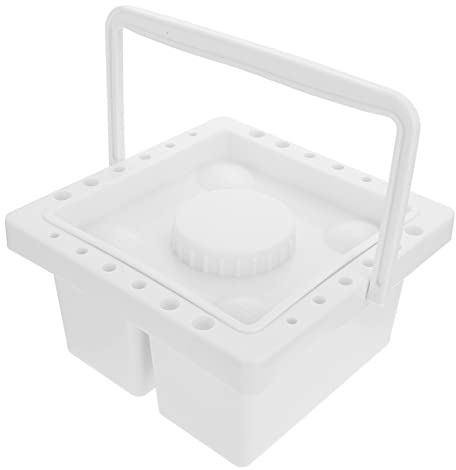 Portable Plastic Brush Washer Bucket for Adult Crafters, White