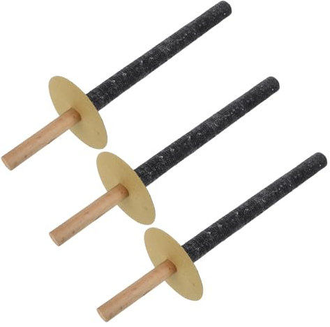 POPETPOP 3 Pezzi Torce all'aperto torcia accendifuoco torcia portatile centrotavola per feste in legno accendifuoco esterno accendifuoco in legno Di legno Black