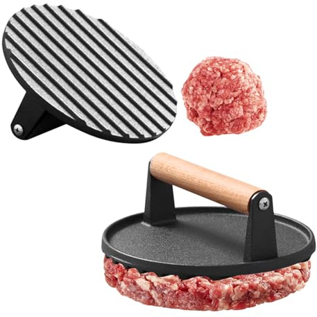 Presse à hamburger ronde en fonte, presse à hamburger, kit de presse à hamburger pour plaque de cuisson
