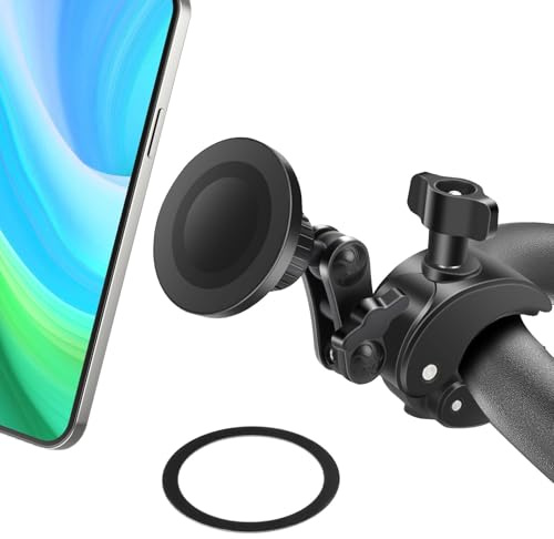EEEKit Magnetisk cykelmobilhållare med MagSafe, mobiltelefonhållare för iPhone 16/15/14/13/12 och alla smartphones, lämplig för träningsutrustning, barnvagnar, motionscyklar och cykelstyre