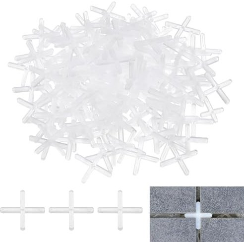 sourcing map Lot de 600 entretoises de carrelage, 2,5 mm pour carrelage décoratif, joint en croix en plastique pour carrelage précis, positionnement à faire soi-même, pavé, carrelage mural, dalles de