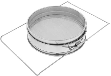 ROMISBABA Honigfilter Doppelsieb aus Edelstahl Präzises Mesh Design für Saubere Honig Sirupfiltration Langlebig Einfach zu Reinigen Amerikanisches Design für Vielseitige Küchenanwendung