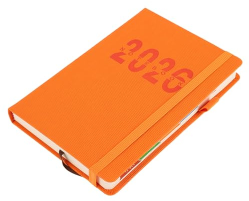 Ausla 2026 Planer Book, Mötesbok med Läderomslag, Årskalender, 5,71x8,46 Tum