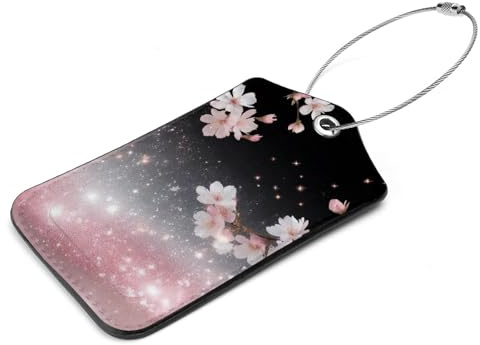 Set di 2 etichette glitterate per bagagli, valigie e borsette, accessori da viaggio per bagagli registrati, bagagli a mano e borse