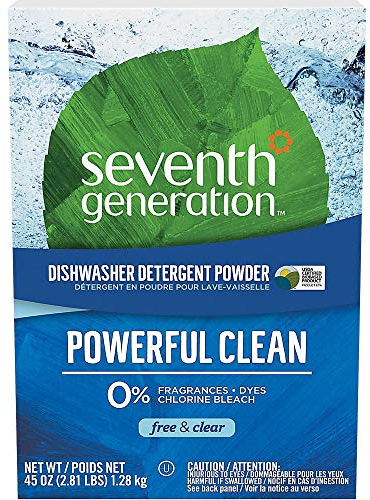 Seventh Generation Poudre pour lave-vaisselle automatique, gratuit & transparent, 1,27 l