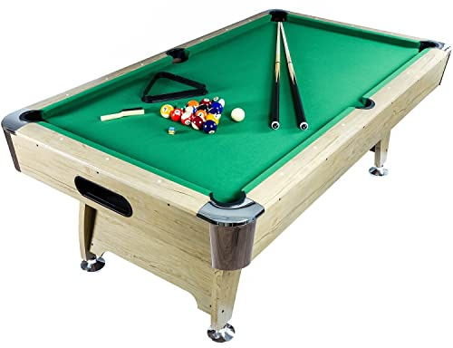 GAMES PLANET 7 ft Billardtisch Premium“ + Zubehör, 9 Farbvarianten, 214x122x82 cm (LxBxH)