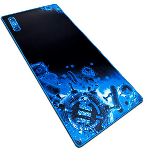 ENHANCE Extended Gaming Mouse Pad, XL Mouse Mat - Anti-Fray Stitching and Low-Friction Tracking Surface with Non-Slip Backing for Professional eSports - Dimensions: 80 x 32.5 cm - Blue