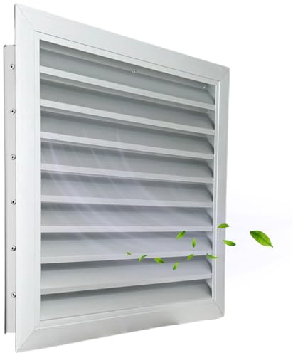AirTech-UK Louvre Vent Aluminium - Anodised Finish with Steel Mesh - MaxSheild Series Weatherproof Ventilation Grille - Large Air Vent Cover for Outdoor Use (600 x 600 mm)