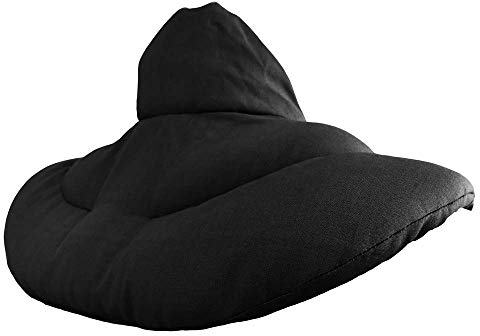 Saco cervical térmico con cuello - negro - Almohada térmica con semillas de colza. Cojín de nuca. Cojín de calor y frio con semillas
