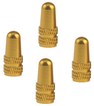 4 x Road Fahrrad CNC Alu Presta Ventilkappen, gold