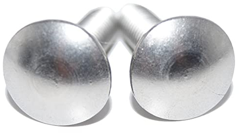 Lot de 10 vis de carrosserie M8 x 16 à tête ronde plate avec collet carré DIN 603 A2 en acier inoxydable