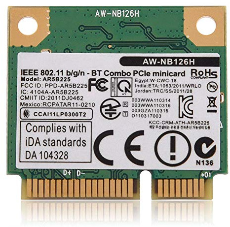WiFi-Karte, AR5B225 -Bluetooth-WiFi-Karte Netzwerk-Bluetooth-Karte für AC Half Pcie-Karte