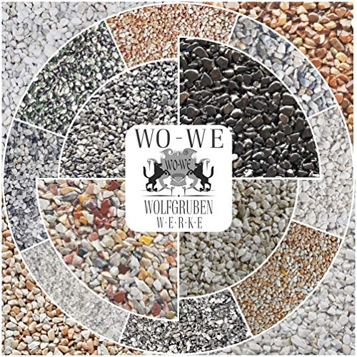 Steinteppich Set Vertikal | Wand Treppe Sockel Stufe | 25Kg Bianco Verona + 3Kg PU Binder | Cremeweiss 1-4mm