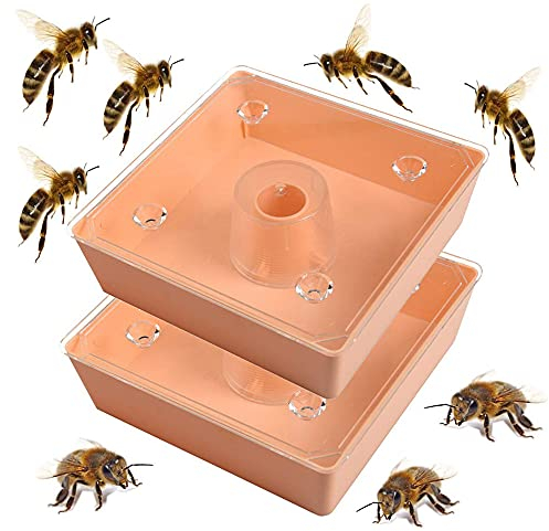 Schnellfutterstation, 2 Stück, Imkerwerkzeug, Imkerzubehör, für Futterautomaten mit Bienenstock, quadratisch