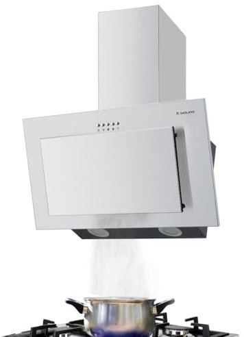 Gasland Chef AR60SP Hotte Aspirante Murale 60cm, Hotte de Cuisine Inclinée 350m³/h, 3 Vitesses, avec Filtre à Graisse en Aluminium à 3 Couches, Acier Inoxydable