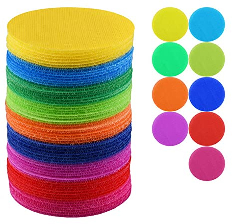 90 Stück Teppich-Punkte für Klassenzimmer, Teppich-Marker für Lehrer, Grundschule, Kindergarten, Kita, Klassenzimmer, Dekoration, Teppichmarker, Boden-Punkte | Bodenmarker mit Aufbewahrungstasche, Lehrerbedarf, Grundschule, Kindergarten, Kindertagesstätte, Klassenzimmer, 9 Farben