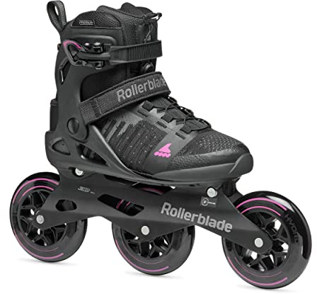 Rollerblade Macroblade 110 3WD Womens Adult Fitness Inline Skate, Black and Orchid, Performance Inline Skates 7.5