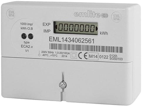 Emlite - Single Phase Digital kWh Meter 100A Direction Connection - ECA2-MID
