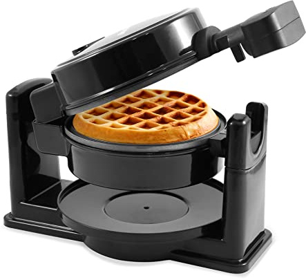 Elite Gourmet EWM460 Rotating Flip Belgian Waffle Maker, 5-Inch, Black