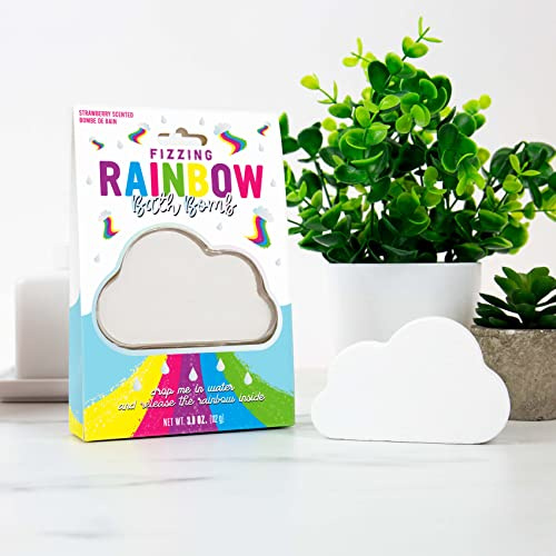 Gift Republic - Fizzing Rainbow Bath Bomb|Strawberry Scented|Release The Rainbow|112g|Colourful Gift for Any Occasion|Secret Santa Gift