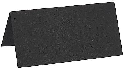 PATIKIL Table Name Place Cards,25Pcs 3.9 x 3.9inch Favor Decor Foldable Blank Card for Wedding Party Seating Place Cards Black