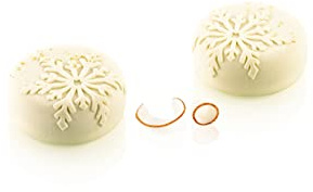 Silikomart | Moule en silicone pour monoportions NEVE 110 | Ø ø70 h 30 mm Volume : 6 x 110 ml Tot. 660 ml, antiadhésif, Lot de 1 moule à gâteaux
