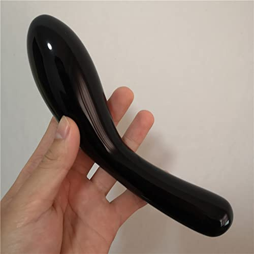 Black 18cm Yoni Bend Wand, Feminine Hygiene Product Crystal Magic Massager for Women,Kegel Exercise Vaginal Tighting Tool