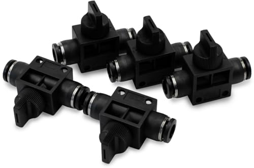 Bwintech 5 pezzi 10mm tubazione OD aria flusso controllo valvola a sfera spingere per collegare diritto pneumatico Unione raccordo