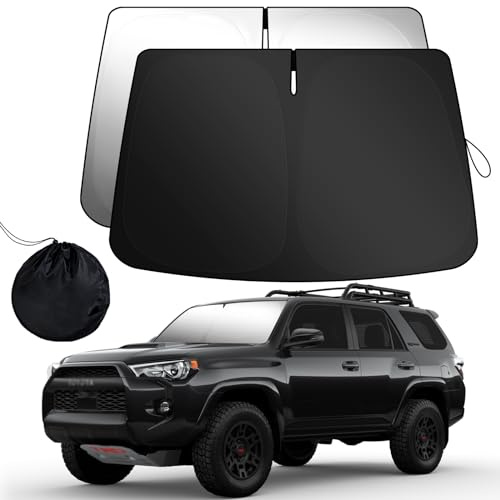 for 4Runner Windshield Sunshade Custom Fit Toyota 4Runner 2010-2025 4-Runner SUV, SR5 Trail Limited Foldable SUV Front Sun Shield Protector Max UV Blocking and Keep The Vehicle Cool