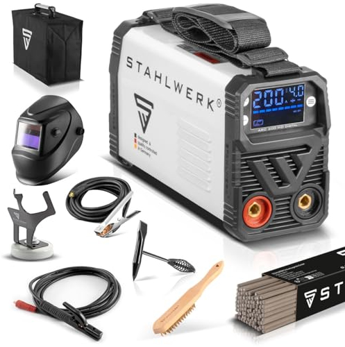 STAHLWERK Poste à souder ARC 200 MD Digital - équipement complet - DC MMA, Lift-TIG Inverter avec 200 A, Single Board, écran numérique, refroidissement intelligent, protection contre la surchauffe