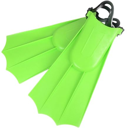 Perfeclan Schwimmflossen Tauchflossen Fußschuhe Schwimmtraining Schnorchelausrüstung Tragbare Schwimmflossen Schnorchelflossen für Anfänger, Grün 30 bis 36