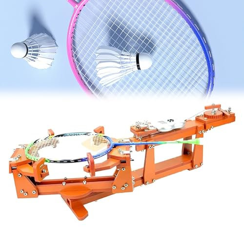 Badmintonschläger Bespannungs Einfädelmaschine Badminton Einfädelmaschine Fester 6-Punkt-Windentyp Badminton Besaitungsmaschine für DIY-Squash-, Tennis