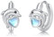 MEDWISE Delfin Creolen Ohrringe Mädchen 925 Sterling Silber Mit Herz Mondstein Tiere Schmuck Geburtstag Geschenk für Damen Frauen Kinder Tochter Freundin Mutter Mama