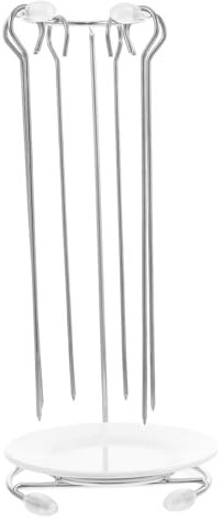 WATIIFUFU 1set Grigliate Acciaio Inossidabile Con Supporti Per Spiedini e Piatti Di Raccolta Per Barbecue Giardino Campeggio e Feste Con Amici e Famiglia