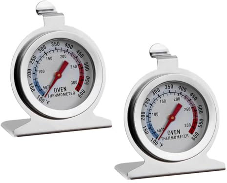 SHOWERORO 2stücke Thermometer Für Backofen Innen Aus Mit Großem Temperaturmessbereich - Geeignet Für Küche Und Backen Grillzubehör