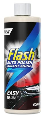 Flash Car Care Automotive Polish Instant Shine 500ml Easy To Use, Powerful High-Shine Formula, Effective Car Exterior Polish For A Glossy Finish