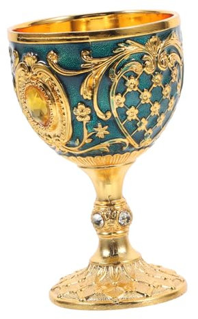 Cabilock Cáliz De Metal Vintage para Bebidas Taza De Diseño Elegante y Resistente para Cócteles y Vinos Copa Decorativa para Celebraciones y Ritualisticas