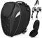 WODHMIEY 45L Oxford Cloth Motorcycle Tail Helmet Bag, Water Resistant Elastic Mesh Pocket Backpack with Shoulder Strap for Motorbike, Storing Gloves, Clothes and Other Items
