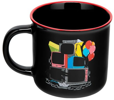 Paladone Pennywise TV-Bildschirm Heat Change Becher, 350ml Offiziell lizenziert IT The Movie Keramik Kaffeetasse für Tee & heiße Schokolade, Geschenk für Horrorfilm-Fans