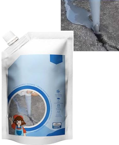 Riempitivo Per Crepe In Calcestruzzo,Riparazione Crepe Cemento,Colla Per Calafataggio Ad Asciugatura Rapida,Adesivo Di Sigillatura Resistente Alle Intemperie,per Bagno Cucina (Grigio, 1)