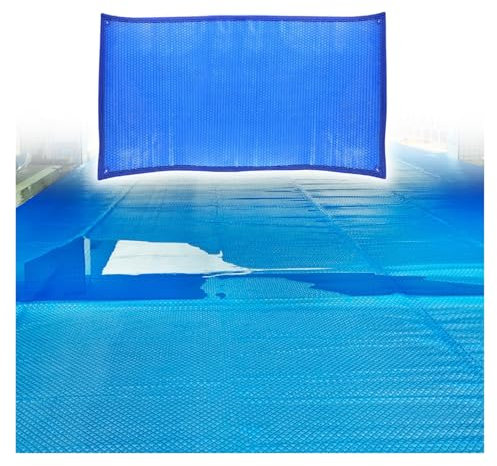 Telo Termico Piscina Coperture Solari Per Piscine Fuori Terra, Copertura Solare Blu Per Piscine Rettangolare, Coperte Riscaldanti A Bolle, Sfrutta L'energia Del Sole Per Riscaldare La Piscina(5x8ft)